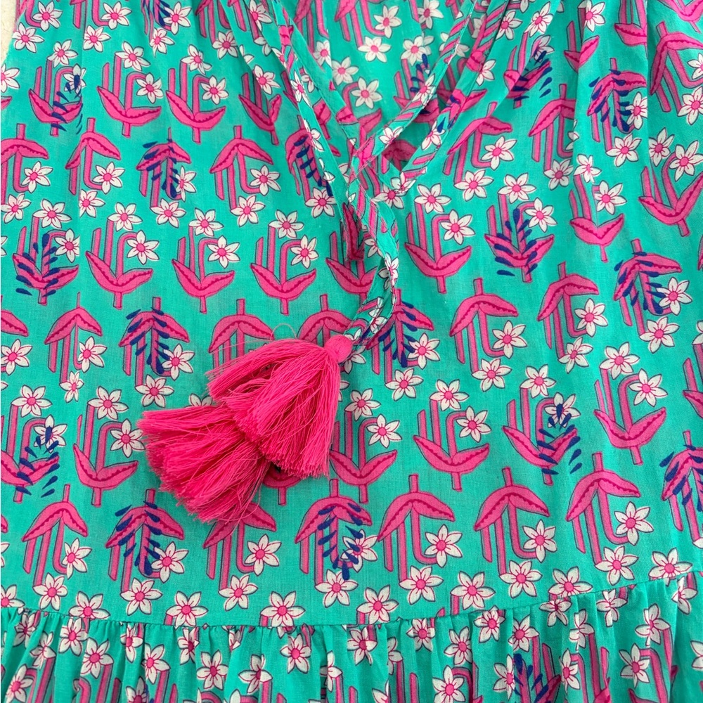 JCrew VNeck floral tiered ruffled dress. - Picture 4 of 5